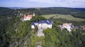 Rabstejn - aerial drone skyline view of castle Royalty Free Stock Photo